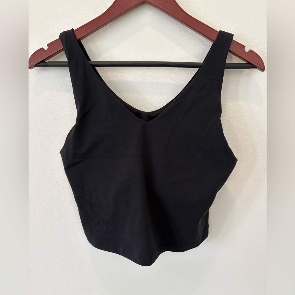 Athleta Transcend V-Neck Crop - Black, M D-DD